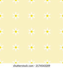 Sunflower White Yellow Seamless Abstract Geometric Background Vector For Wallpaper Wrapping Background