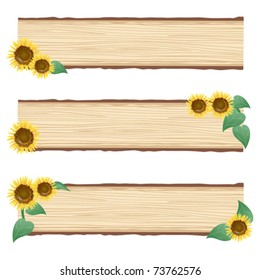 sunflower wood panel