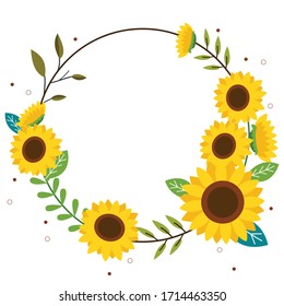 Free Free 118 Free Sunflower Wreath Clipart SVG PNG EPS DXF File