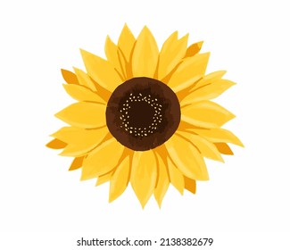 Illustration des Gelben Farbvektors der Sonnenblume