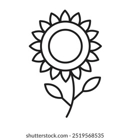 Sunflowerline icon. vector illustration. EPS10