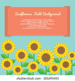 Sunflowers Field background