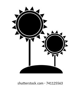Sunflowers gardening symbol