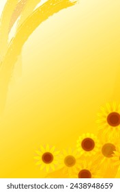 Sunflowers Hot Summer Sympathy Japanese Paper Background