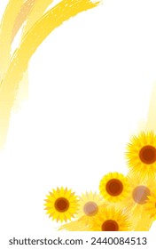 Sunflowers Hot Summer Sympathy Japanese Paper Background