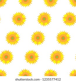 sunflowers seamless pattern. vector illustration easy to edit and customize. eps10