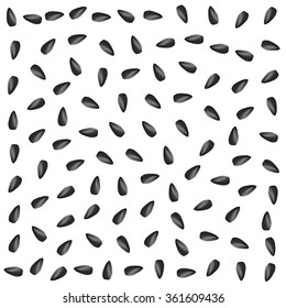 Sunflowers Seeds Pattern. Black and white abstract pattern