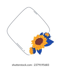Vektorgrafik von Sonnenblumen Square