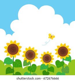 Sunflowers in summer