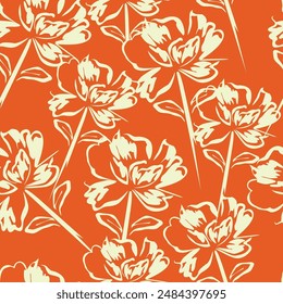 sunflowers texture seamless pattern. Vector format perfect for wallpaper, fabric, linens, stationery