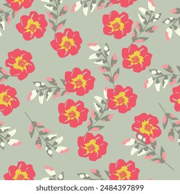 sunflowers texture seamless pattern. Vector format perfect for wallpaper, fabric, linens, stationery