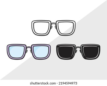 Sunglass Clipart SVG Printable Vector Illustration