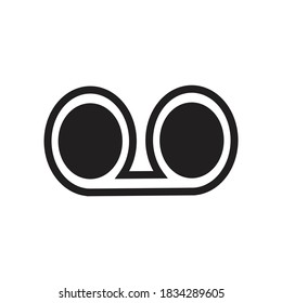 Sunglass Up Flat Icon Design Vector