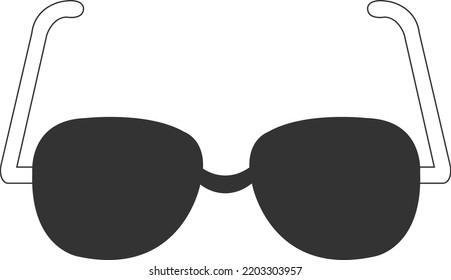 Icono de vidrio solar, vector de icono de anteojos