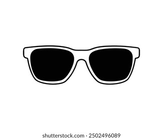 sunglass icon isolated white background.