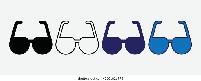 Sunglass icon Vector. Eye Glass Icon. Glass Icon. Eyewear. Fashionable Sunglass Icon Vector Illustration.