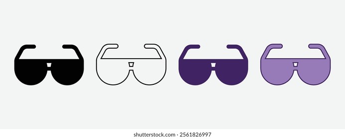 Sunglass icon Vector. Eye Glass Icon. Glass Icon. Eyewear. Fashionable Sunglass Icon Vector Illustration.