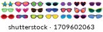 Sunglass isolated cartoon set icon. Vector illustration summer glasses on white background. Vector cartoon set icon sunglass .