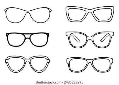 Sunglass Line Art Intricate Eyewear Pattern Illustration Artwork