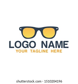 Sunglass logo template vector design