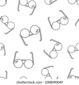 Sunglass seamless pattern background. Business flat vector illustration. Eyewear sign symbol pattern.