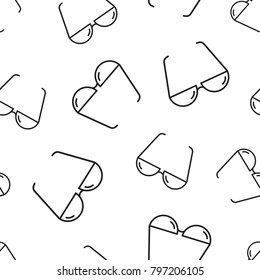 Sunglass seamless pattern background. Business flat vector illustration. Eyewear sign symbol pattern.