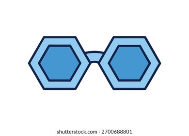 Una Ilustración vectorial de silueta de gafas de sol