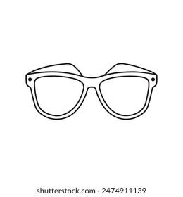 Sunglass silhouette vector illustration and eyewear