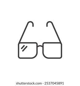 Icono de trazo de SUNGLASS en negro