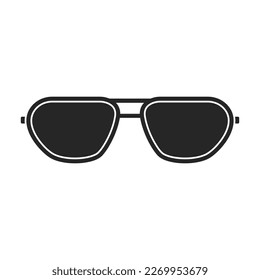 Sunglass vector icon. Black vector icon isolated on white background sunglass.
