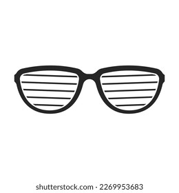 Sunglass vector icon. Black vector icon isolated on white background sunglass.