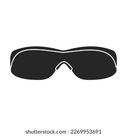Sunglass vector icon. Black vector icon isolated on white background sunglass.
