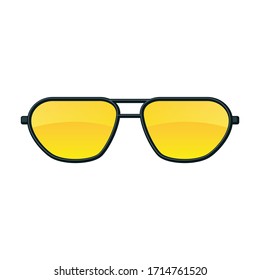 Sunglass vector icon.Cartoon vector icon isolated on white background sunglass.