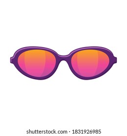 Sunglass vector icon.Cartoon vector icon isolated on white background sunglass.