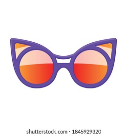 Sunglass vector icon.Cartoon vector icon isolated on white background sunglass.