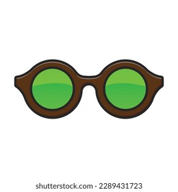 Sunglass vector icon.Color vector icon isolated on white background sunglass.