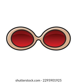 Sonnenblase, Vektorsymbol.Color Vektorsymbol einzeln auf weißem Hintergrund, Sonnenbrille.