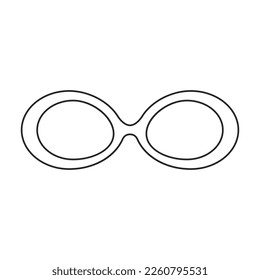 Sonnenblase Vektorsymbol.Umrisslinie Vektorsymbol einzeln auf weißem Hintergrund Sonnenblase.