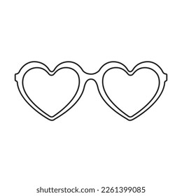 Sunglass vector icon.Outline vector icon isolated on white background sunglass.