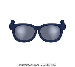 Sunglasses 3D render vector illustration. Eyewear Sun Protection Sunglass Vector Illustration