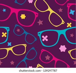 sunglasses and abstract elements vector background