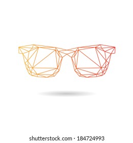 Sunglasses abstract isolated on a white backgrounds, vector illustration