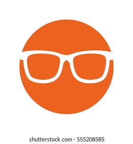 sunglasses accessorie travel button circle vector illustration eps 10