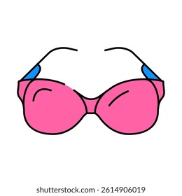 sunglasses accessory line icon vector. sunglasses accessory sign. isolated symbol illustration
