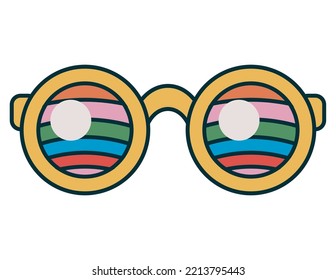 icono de estilo retro accesorio de gafas de sol