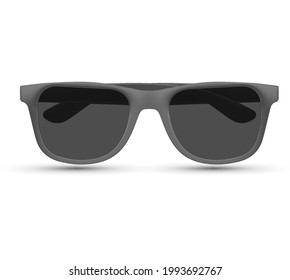 Sunglasses beach, Fashion accessory. Polarized geek glasses, hipster sun lens ocular. Isolated on white background. Vector illustration.