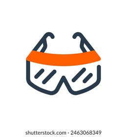 Sunglasses for Bike Race Protection Vector Icon Illustration