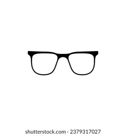 Gafas de sol con marcos negros. Accesorio de anteojos para proteger los ojos del sol con lentes elegantes y marcos vectoriales plásticos.