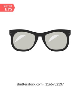 Sunglasses black Icon on white background.vector illustration