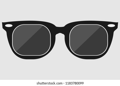 Sunglasses black Icon on white background.vector illustration